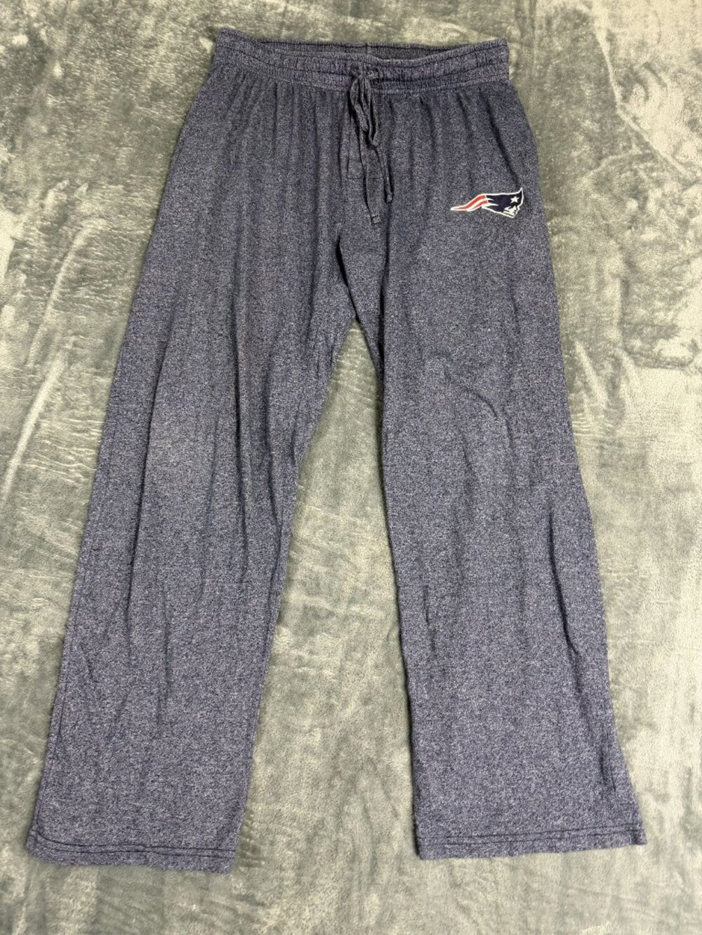 New England Patriots Mens Navy Heather Lounge Pants L